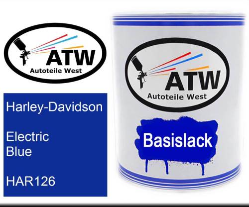 Harley-Davidson, Electric Blue, HAR126: 1L Lackdose, von ATW Autoteile West.